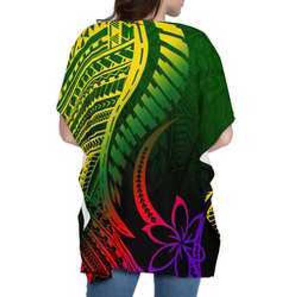 

ladies selling black pullover blouse v neck loose custom gold polynesian tribal tattoos poncho women's clothing eie, White