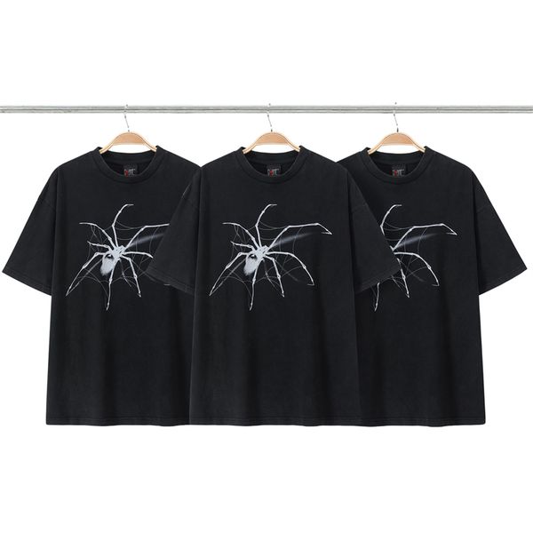 

washed print t-shirt men women 1 quality vintage oversized t shirt tee, Black;brown