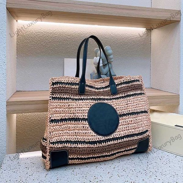 

7a beach bags one shoulder high-capacity straw bag shopping handbag fashion tote women's versatile portable weaving purse summer sale 2