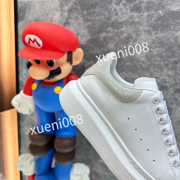 

fashion mens quality casual shoes brand leather lace-up sneaker running trainers letters flat printed sneakers, Red;white