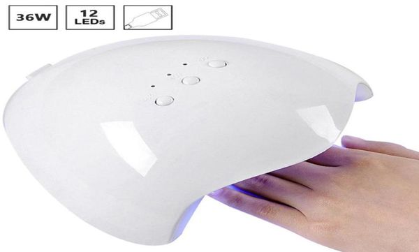 

nail dryers 36w dryer uv gel polish lamp for drying curing nails varnish manicure machine with 12pcs beads led5234374