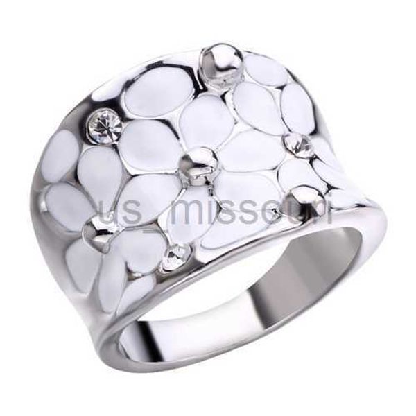 

band rings delysia king elegant temperament wedding jewellery fashion flower oil dripping ring for women j230531, Silver