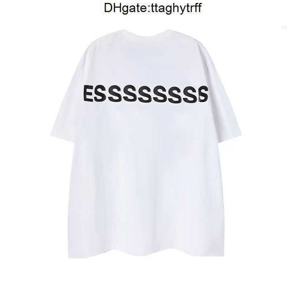

2023 ess designer mens t-shirts womens tees short summer fashion casual with letter superior quality 0lf6 essentiels, White;black