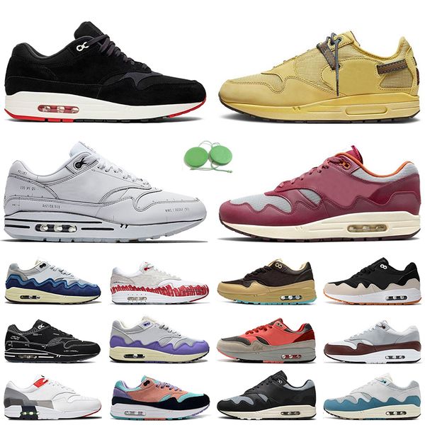 

2023 1 87 running shoes of men patta x aqua noise black brown grey monarch night evolution of icons ts cave stone saturn gold men women trai