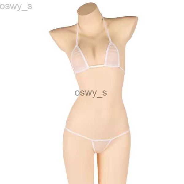 

micro women's swimwear bikini women swimsuit biquini mini bikinis solid color net yarn transparent edging hollow out thongwomen'st, White;black