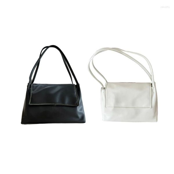

shoulder bags women all-matching pu leather handbag fashion bag large capacity tote students casual underarm