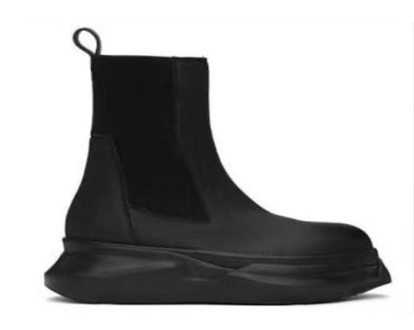 

slip on men ankle boots platform leather boots men thick sole snow boots men 222520t506452469, Black