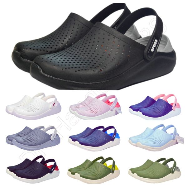 

sandals eva literide crocclog crocodile shoes lightweight comfortable women men summer slides designers sandalias slippers 204592 a04, Black