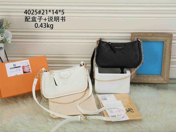 

classic luxury chain fashion shoulder bag 2023 plaid brand wallet vintage women's brown leather handheld designer with box multicolor