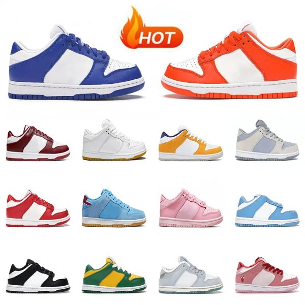 

versions designer kids children running shoes lows kentucky syracuse white cement laser orange unc triple pink phillies panda yo, Black