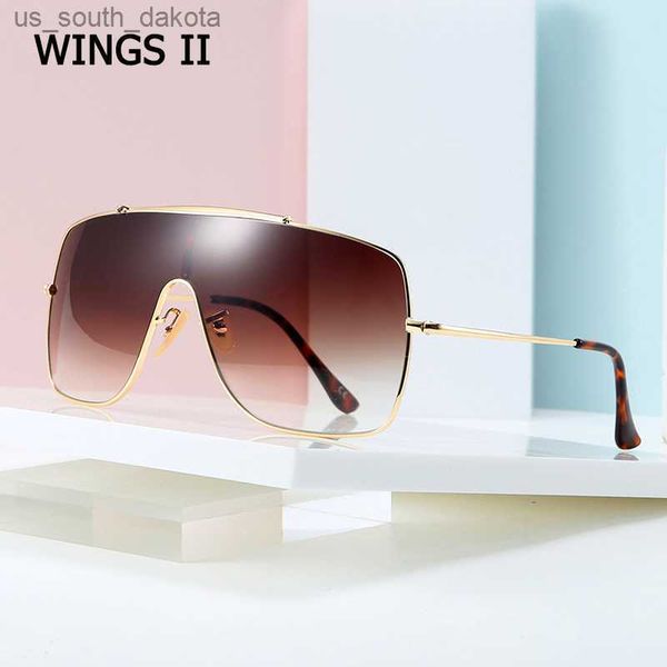 

jackjad 2020 fashion wings ii style shield sunglasses with metal hood men vintage brand design sun glasses oculos de sol 50279 l230523, White;black