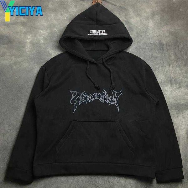 

yiciya wholesale-vetements oversized hoodies men and women hoody sweatshirt, Black