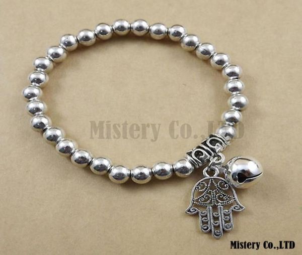 

wholeethnic hand charm bell balls beads stretch tibetan silver color vintage fashion bracelet retail jewelry jewellery gift7052242, Golden;silver