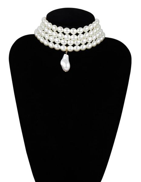

pendant necklaces bohemian highend atmosphere bead multilayer elegant clavicle chain simple fashion personality creative pearl ne8764404, Silver