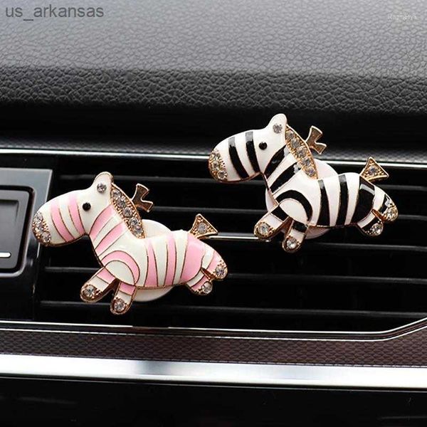 

interior decorations cute zebra auto fragrance for car vent clip air freshener in decoration aroma diffuser accessories girls l230523