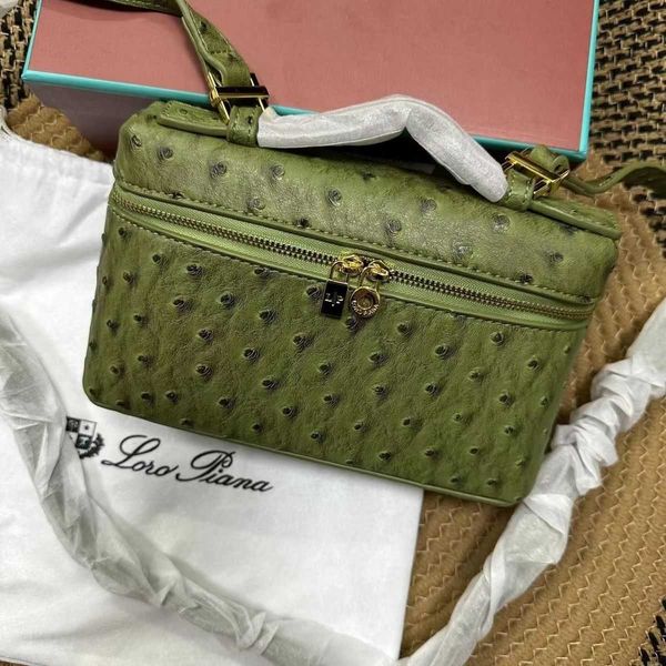 

the new lp19 full grain layer cowhide high-end american lunch box bento bag portable crossbody shoulder bag for women