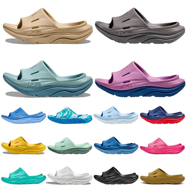 

hoka mens women ora soothing slippers 3 ora one one recovery slide 3 lightweight and comfortable sandals sliders black grey white cloud mist