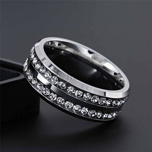 

band rings zorcvens new fashion gold silver color stainless steel cubic zirconia finger ring fashion jewelry zircon wedding ring for men j23