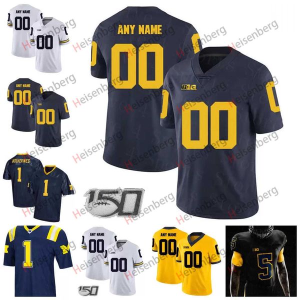 

custom michigan wolverines football jersey chase winovich tom brady joe milton joe milton charles woodson jim harbaugh roman wilson jersey, Black;red