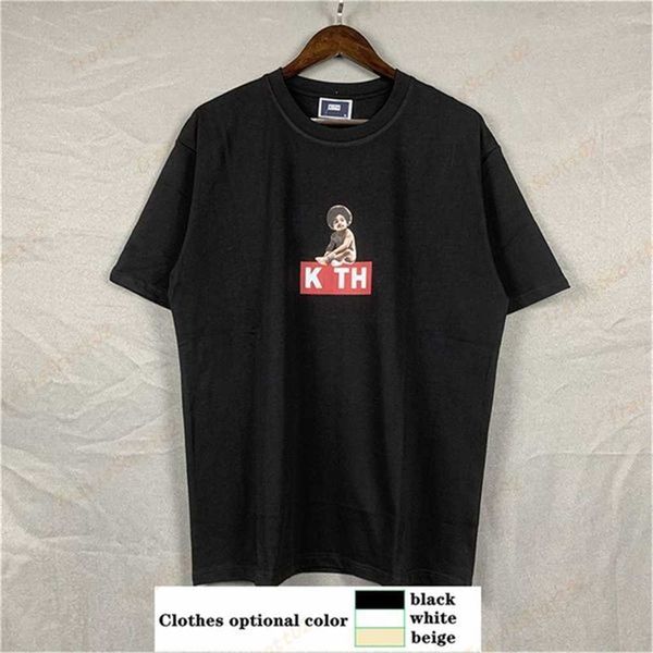 

men t shirt mens designer kithi shirts tech fleece reflective luminous trapeze print crew neck cotton loose antipilling breathable sports t, White;black