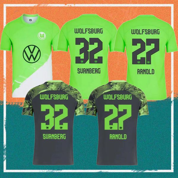 

23/24 wolfsburg soccer jersey 2023 home lacroix waldschmidt waldschmidt .nmecha shirts away kaminski baku f.nmecha wind arnold gerhardt foo, Black;yellow