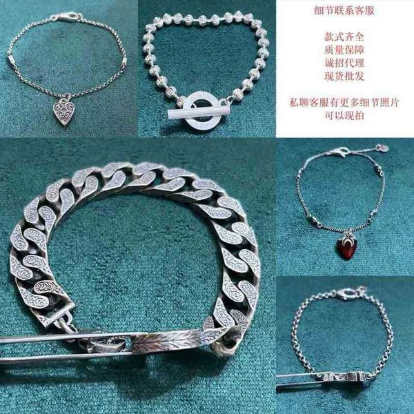 

designer jewelry bracelet necklace ring ancient cuba carved key strawberry love car flower pattern simple braceletnew jewellery high quality, Black