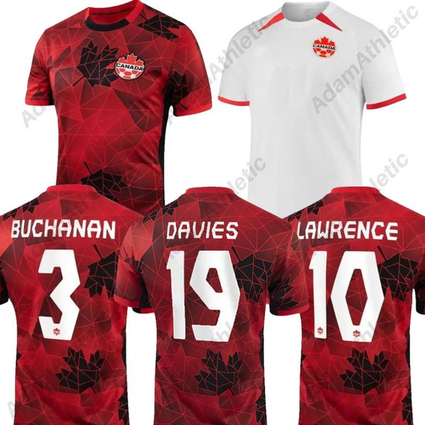 

canada soccer jersey 2023 canadian women football shirts davies j.david larin lawrence buchanan jersey national team 23 24 men women kids ki, Black;yellow