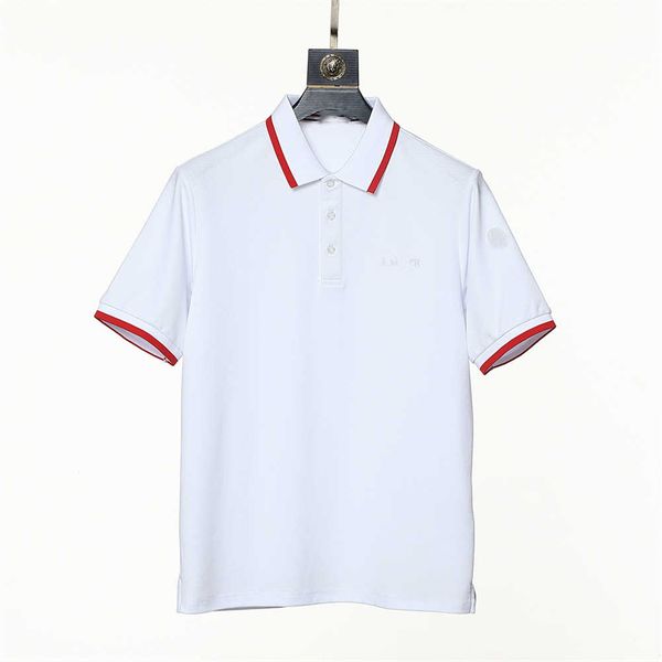 

2023 designer brand mens polo t shirt summer luxury polos fashion t-shirts breathable short-sleeved lapel casual top, White;black