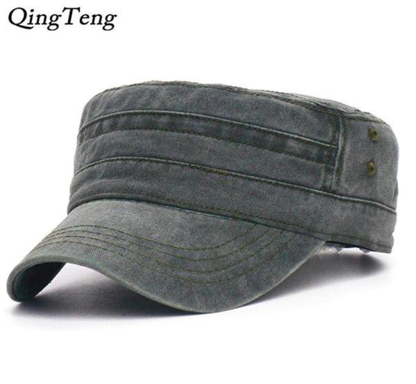

denim flat cap women men snapback caps vintage army hat cadet military baseball hats wide brim3079562, Blue;gray