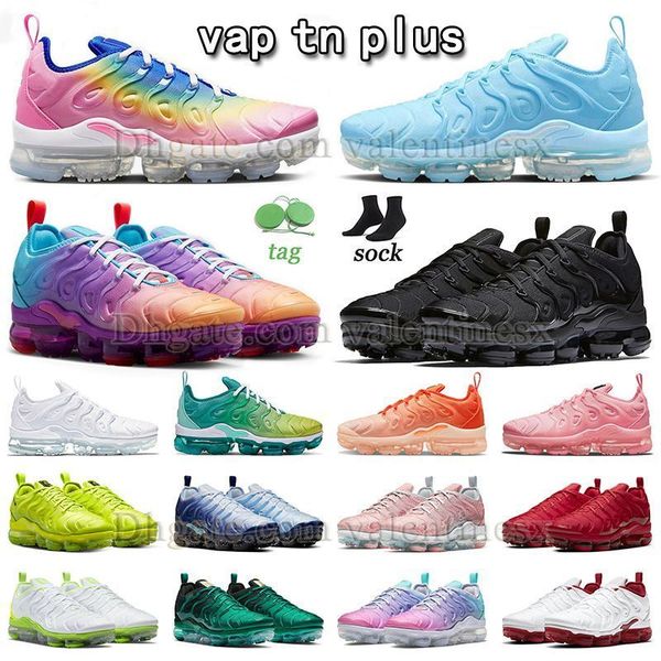

authentic vapour max tn plus running shoes university blue multi gradient triple black men women sneaker cherry atlanta lemon lime blue forc