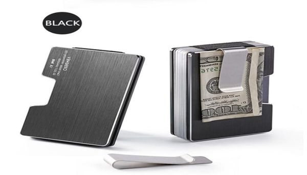 

anti aluminium metal holder men slim passes stell wallet case bank cardholder protection pocket busses bag 20204855951, Brown;gray