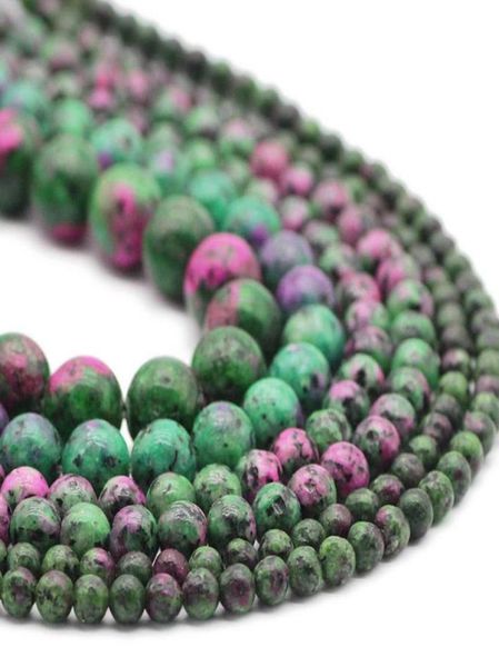 

other natural rub y zoisite stone spacers 46810mm green round loose beads for jewelry making diy bracelets necklace accessories4442558