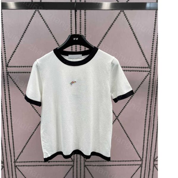 

23ss womens designer clothing womens knits crewneck bump color color alphabet logo embroidery knitted womens clothes a1, White