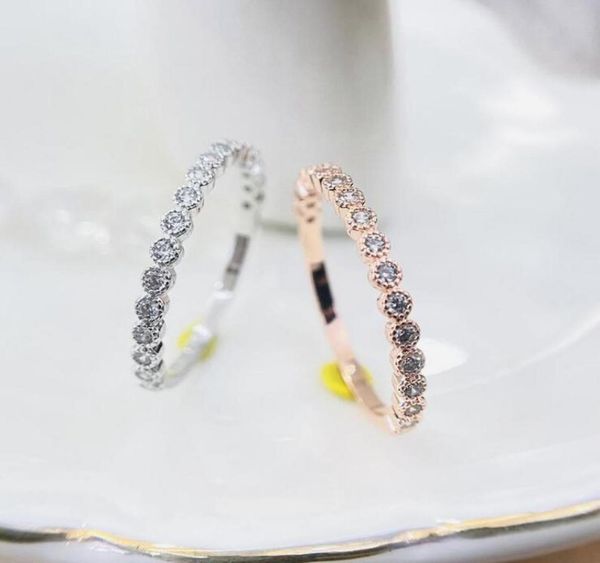 

2021 arrival wedding rings simple fashion jewelry real 925 sterling silver lace pave white sapphire cz diamond promise women engag5397428, Slivery;golden