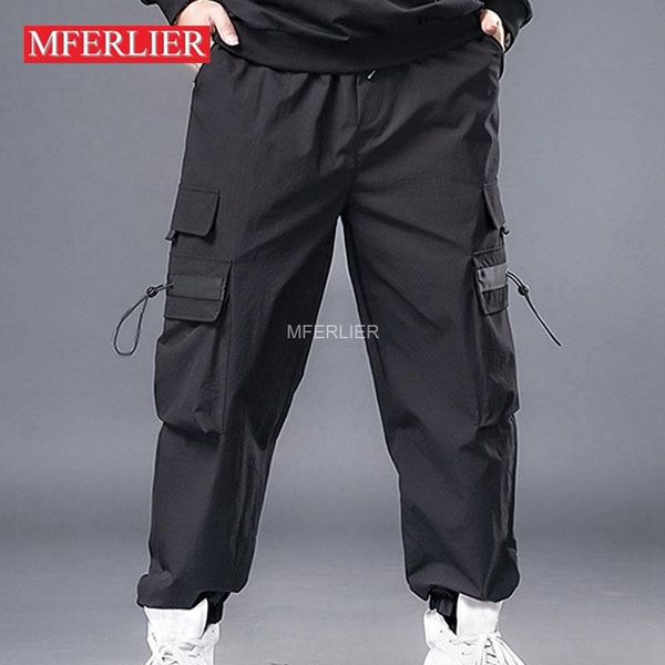 

pants summer oversize pants 7xl waist 140cm 5xl 6xl large size pants men, Black