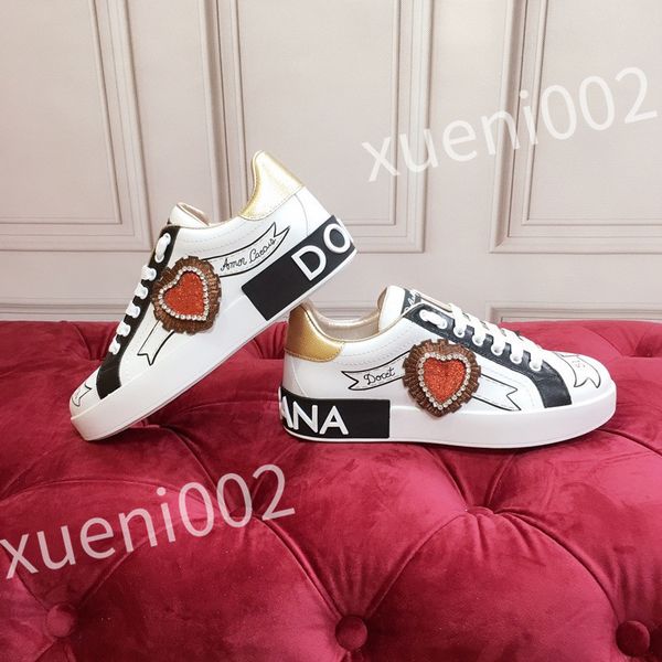 

2023 designer sneakers men and womens casual shoes fashion white genuine leather flat sports skate shoes, Black