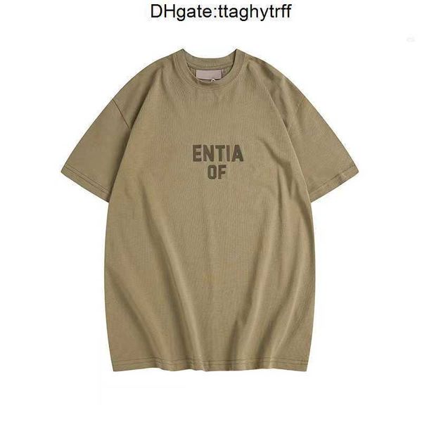 

2023 ess designer mens t-shirts womens tees short summer fashion casual with letter superior quality o3lu essentiels, White;black