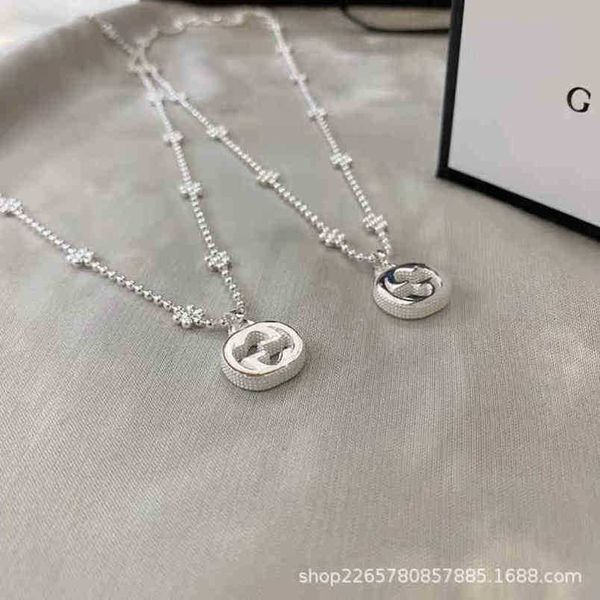 

20% off 2023 new designer jewelry bracelet necklace ring 952 three-dimensional snowflake sweater chain women's simple girlfriend giftne, Silver