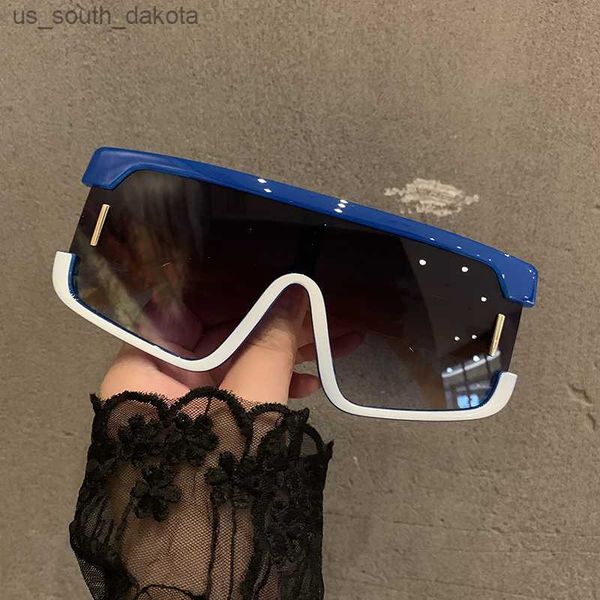 

ms 2021new brand designer sunglasses women's oversized female sun glasses for women or men uv400 l230523, White;black