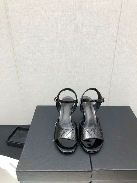 

casual shoes women's fashion sandals new imported cowhide luxury design wedges spring and summer boom, Black