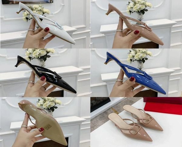

2021 women shoe ladies dress boots mid heels pointed toe sole 4cm pumps leather soft wedding dresses shoes 35422622436, Black