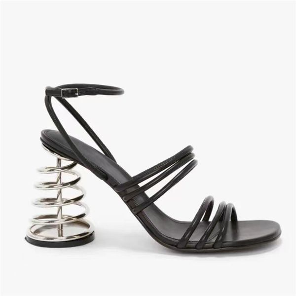 

womens sandals summer 2023 strange spring high heels black women pumps straps gladiator sandalias designer prom dress shoes