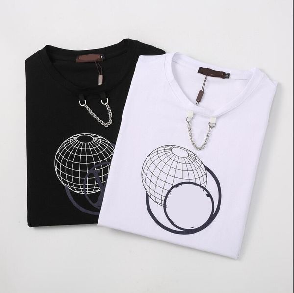 

spring summer thick fabric t shirt men women gray short sleeve tees m-3xl###, White;black