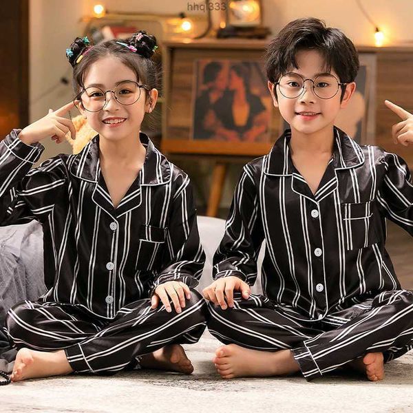 

wezu yt8c pajamas toddler boy stripe 3 5 7 9 11years children satin pajama sets kids baby sleepwear girls pyjamas teen silk cute pjs suit t2, Blue;red