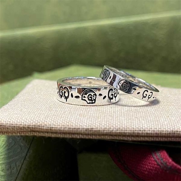 

20% off 2023 new designer jewelry bracelet necklace skull couple elf ring, Silver
