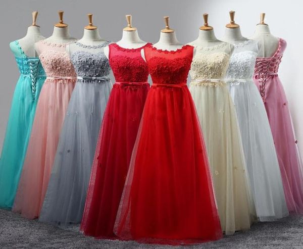 

in stock aline scoop bridesmaid dresses beautiful colors floor length vestidos dress for wedding party dresses 2022 4372180, Red;white