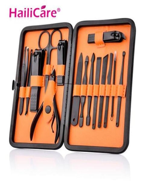 

15 in 1 nail clipper kit with case nail care set pedicure cutters scissor tweezer knife professional manicure set tools4474593