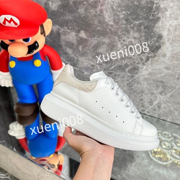 

2023fashion womens men quality casual shoes brand leather lace-up sneaker running trainers letters flat printed sneakers, Red;white