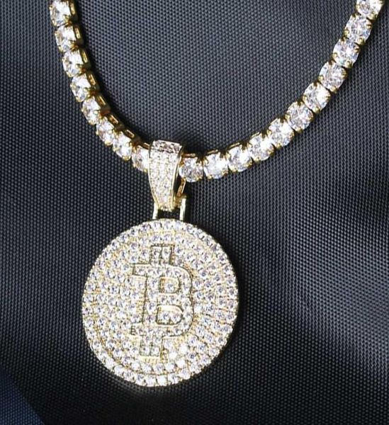 

hip hop full cubic zirconia pendant customize 16182024 inch iced out tennis chain fashion necklace2549318, Silver