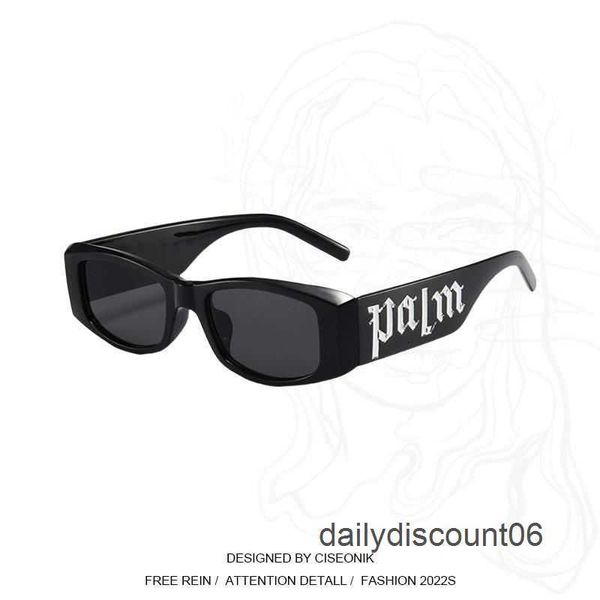 

small frame pink letter sunglasses 2023 new europe and america palm angles punk fashion, White;black